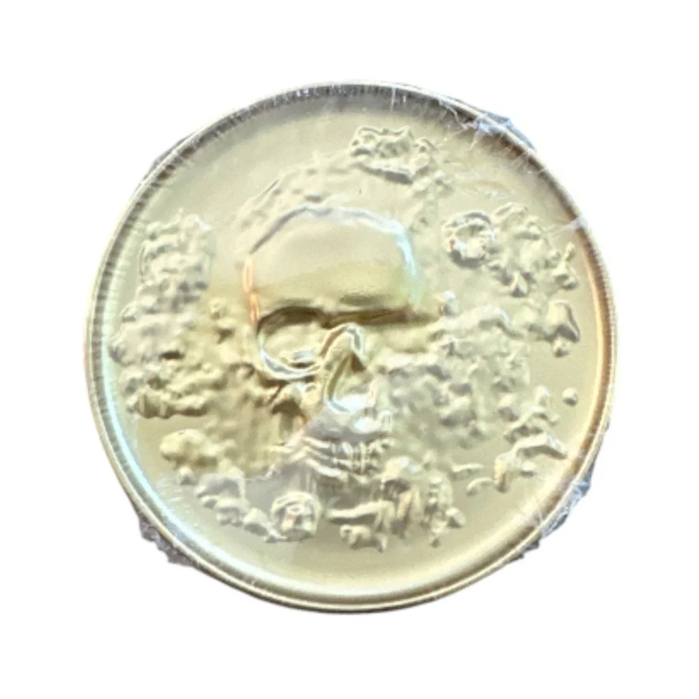 Target Threshold Metal Coasters Gold Embossed Skull 4 Pack New In Packaging